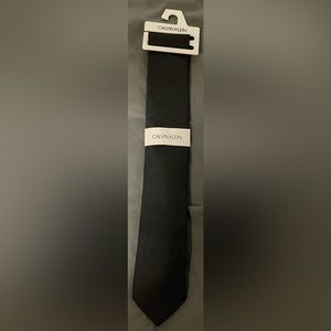 Calvin Klein Tie Black w/White Dots